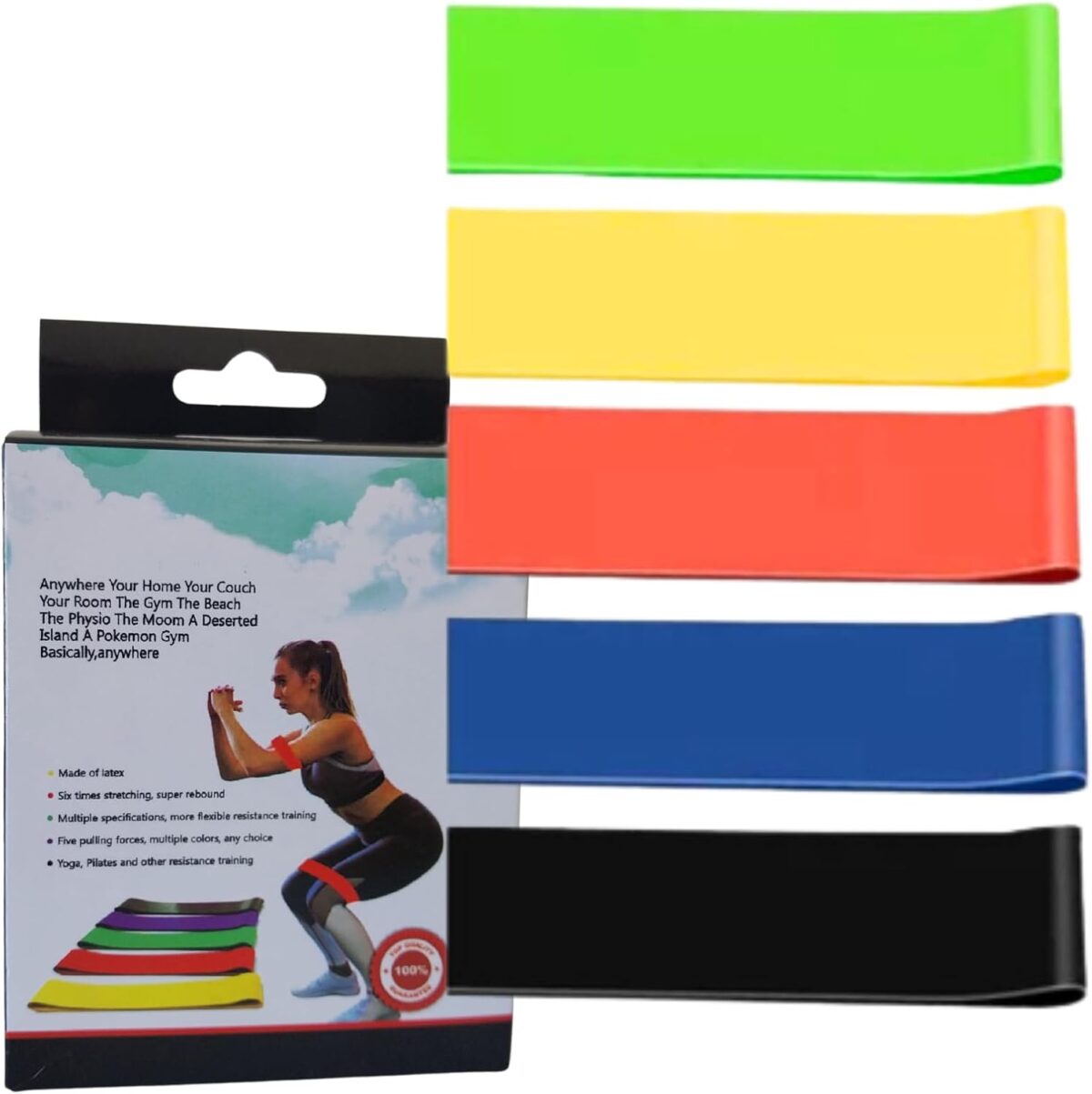 Equipment 5 Elástico Extensor Para Exercícios Faixa De Borracha Academia Treino Em Casa Ginastica Pilates E Fisioterapia Funcional Yoga Musculação Tremendous Mini Band PREMIUM