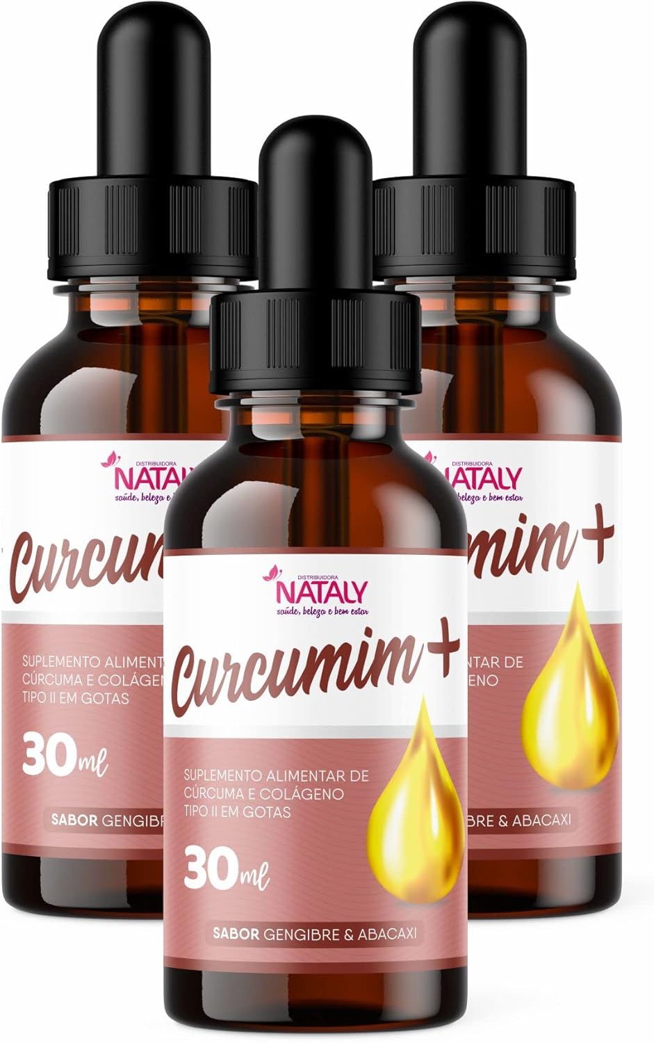 Equipment Com 3 Curcumim+ Cúrcuma e Colágeno Tipo II em Gotas 30ml