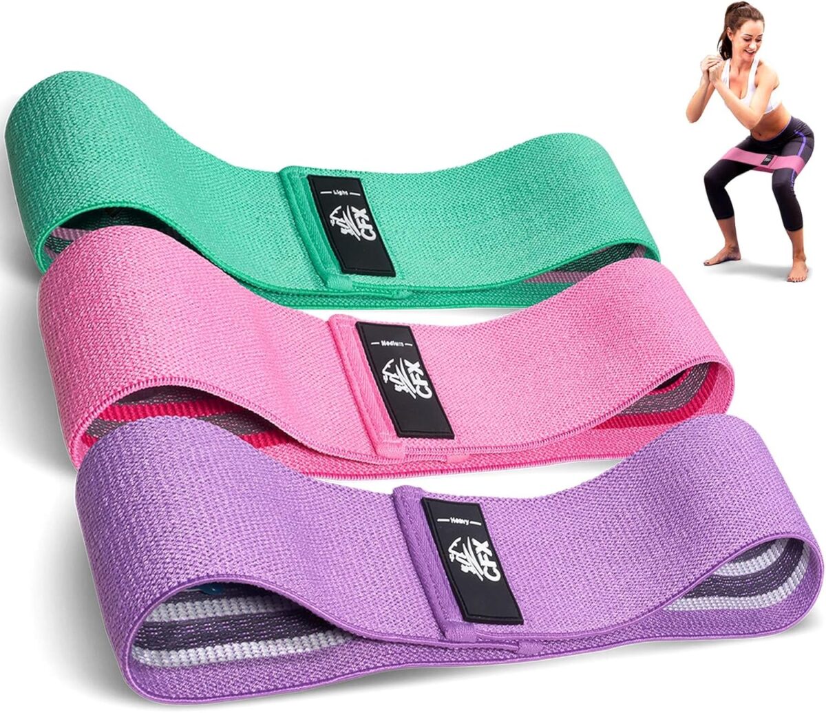 Package de Faixas de Resistência para Glúteos e Quadril | Faixas Antiderrapantes para Exercícios | 3 Níveis de Intensidade para Mulheres e Homens | Bandas de Treinamento para Health em Casa, Yoga