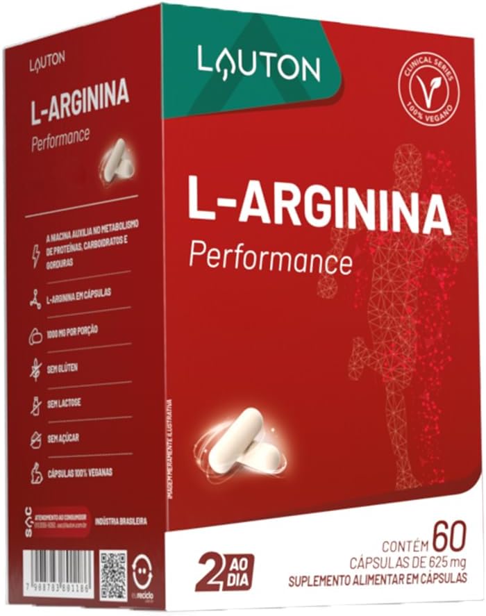 L-Arginina Performance Lauton 60 Cápsulas