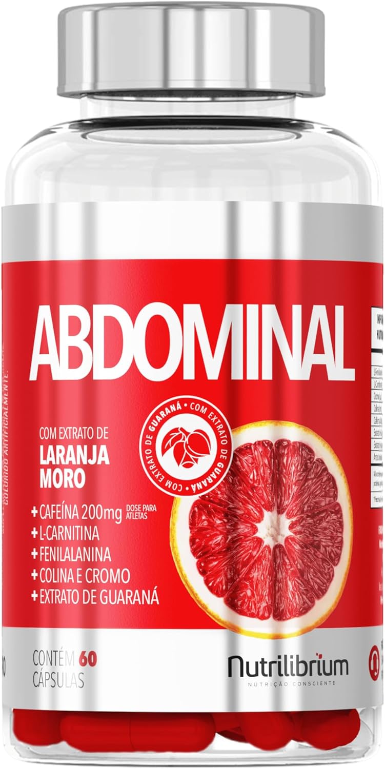 Laranja Moro Cafeína Cromo L Carnitina Stomach 60 Caps Nutrilibrium