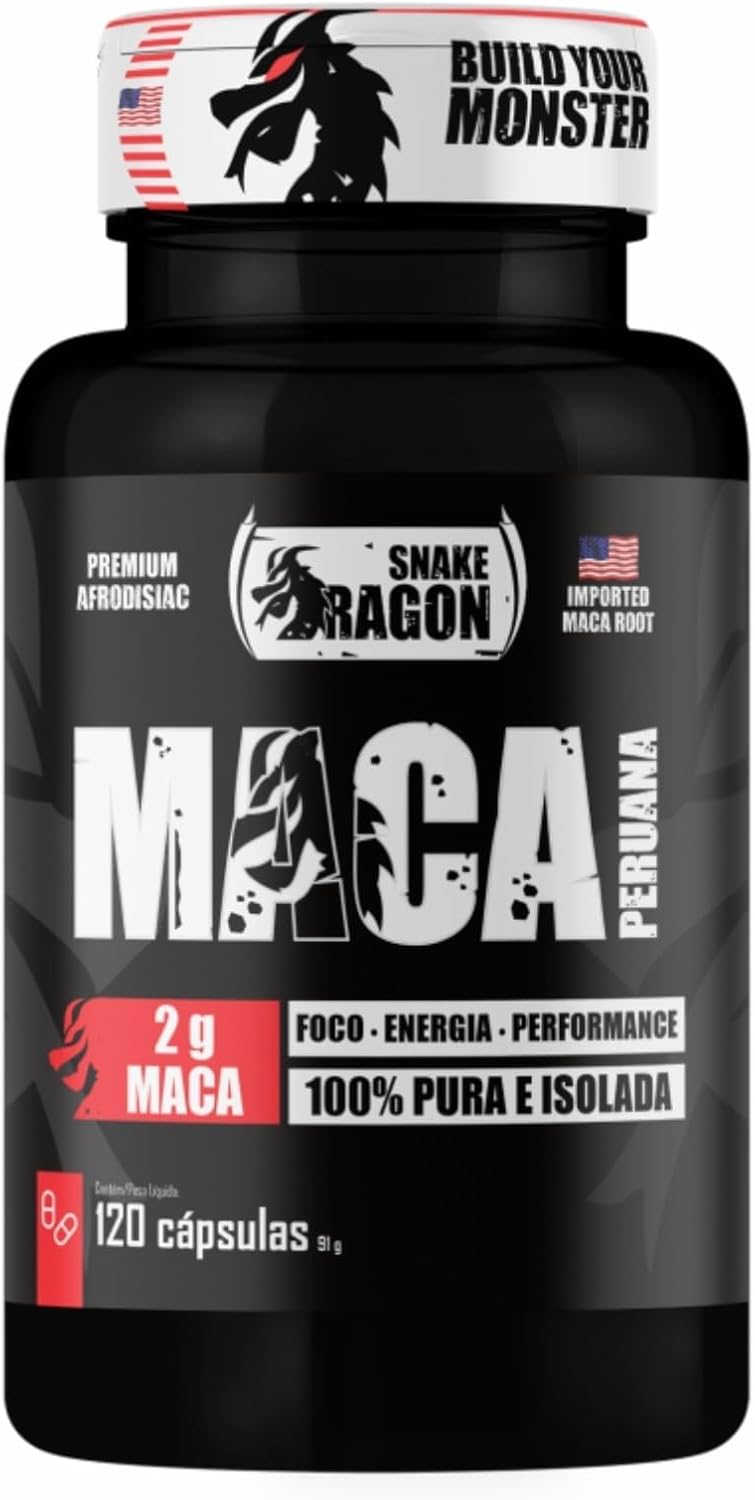 Maca Peruana Negra 120 Capsulas 2000mg Black Pura Premium Importada Para Homens e Mulheres Unique 2g Por Dose