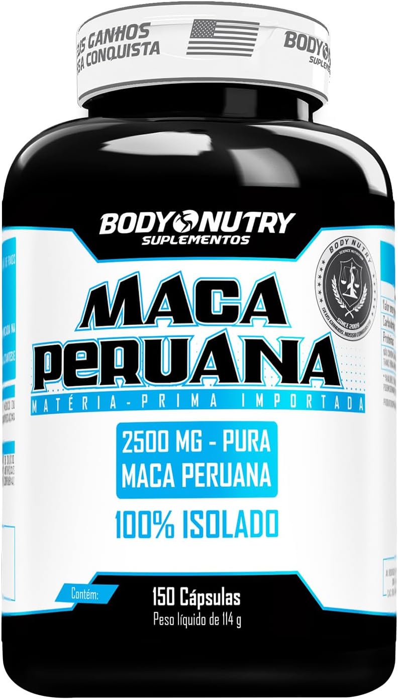 Maca Peruana Premium 2500mg 100% Pura Pote 150 Cápsulas Matéria Prima Importada Para Homens e Mulheres | Energia Resistência