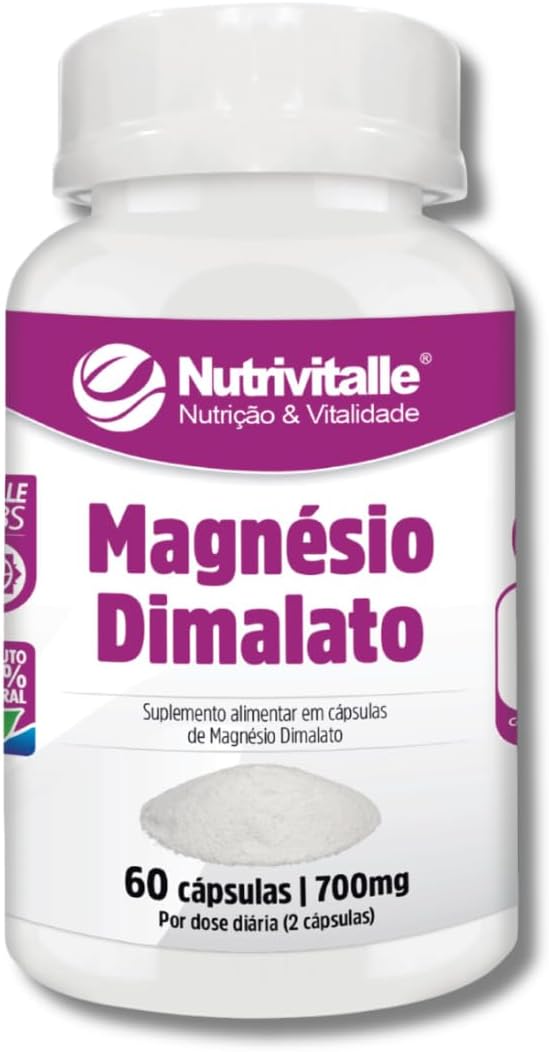 Magnesio Dimalato 700mg 60 Cápsulas Nutrivitalle