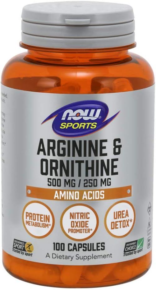 NOW Meals – NOW Sports activities Arginina e Ornitina 500/250-100 Cápsulas