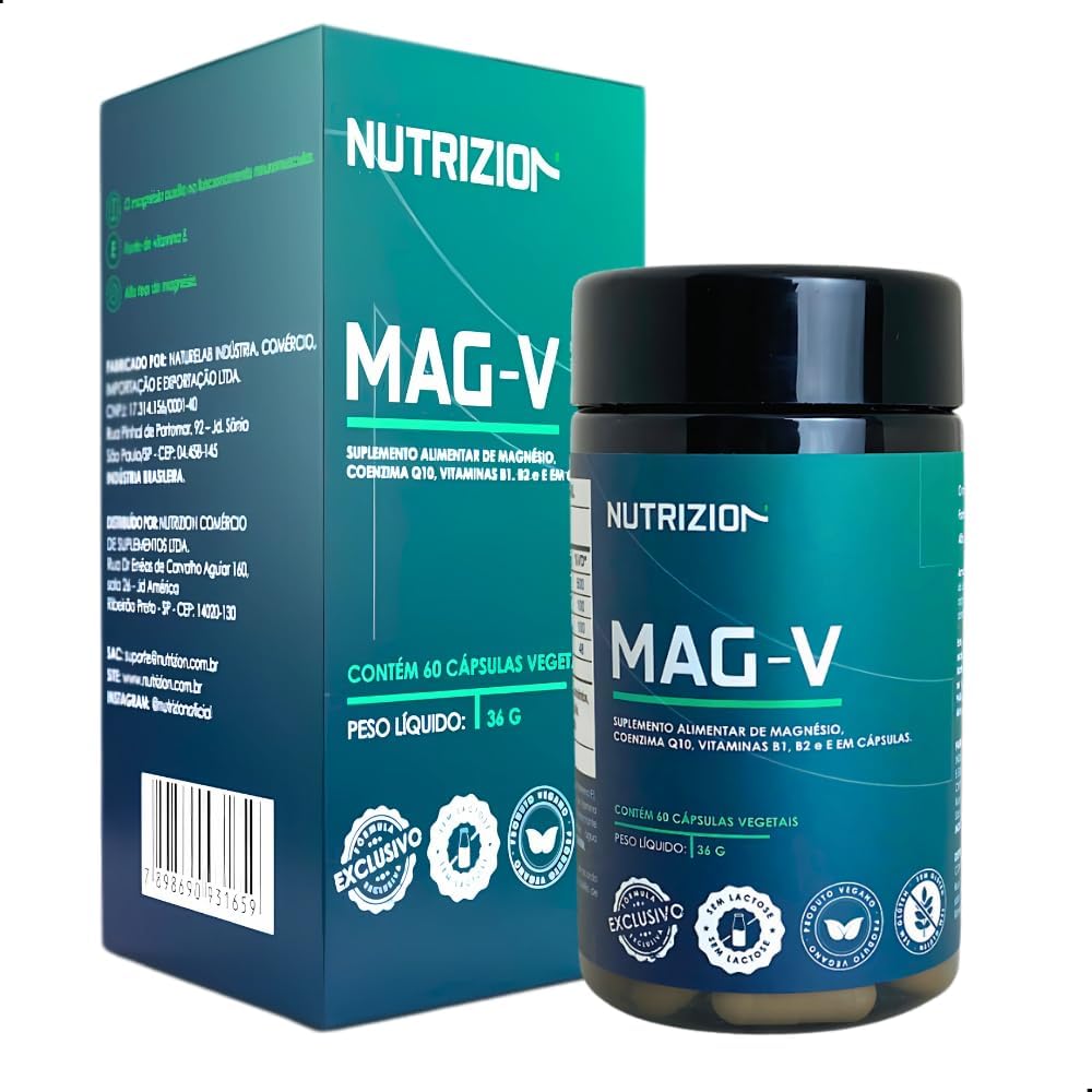 Nutrizion Magazine-v 60 Capsulás Magnésio Coenzima Q10 50mg + Vit E B1 B2