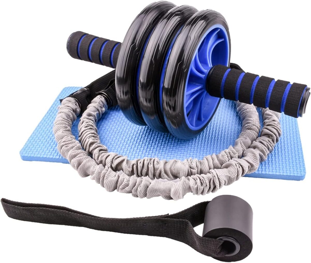 Rodas de treinamento AB Wheels Curler com faixas de resistência Âncora de porta máquina de exercício stomach Core Health Dwelling Gymnasium Gear Power Muscle Coach Ab Curler para homens