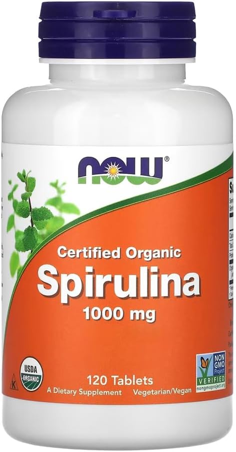Spirulina 1000 Dupla Força Now Meals 120 Tabls Importado