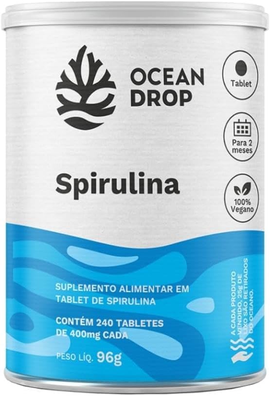 Spirulina 240 Tabletes cada – Ocean Drop