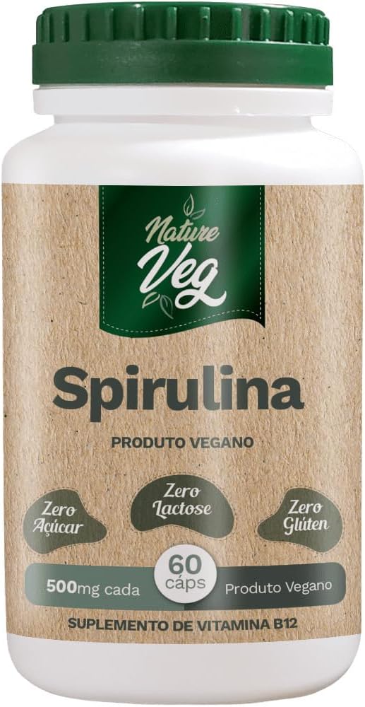 Spirulina (Produto Vegano) 60 Cápsulas 500mg