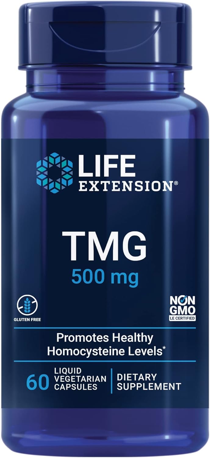 TMG Trimethylglycine 500mg (30 LVCAPS) Life Extension
