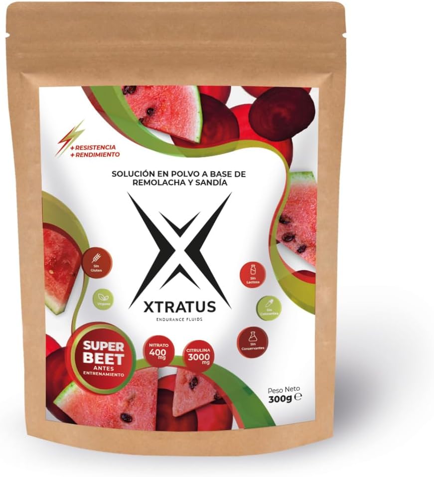 XTRATUS – Tremendous Beet Nitrato 400 – Pré-treino em Pó com Beterraba e Melancia – Low Carb – 300g