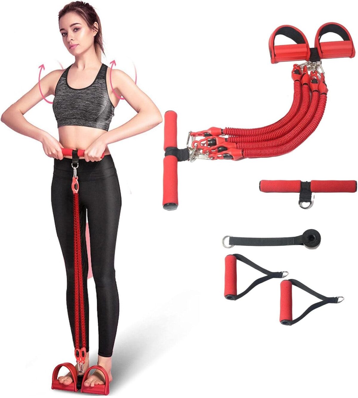 ioga, Conjunto bandas treino banda resistência, Faixas health Faixas elásticas, Resistência a exercícios em casa Faixas ginástica para alongamento Ypeng